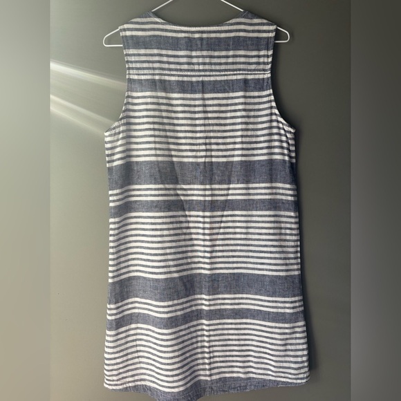 Beach lunch lounge size xs linen and cotton striped mini dress - Picture 6 of 7